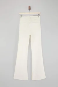 TRENDYOLMİLLA White Slit Detailed High Waist comfort/Flexible Flare flared leg jeans - Image 4