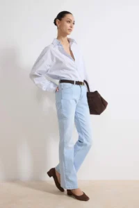 TRENDYOLMİLLA Buz Mavisi High Waist comfort/Flexible flared leg Flare jeans - Image 2