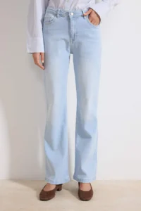 TRENDYOLMİLLA Buz Mavisi High Waist comfort/Flexible flared leg Flare jeans - Image 3