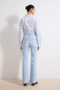TRENDYOLMİLLA Buz Mavisi High Waist comfort/Flexible flared leg Flare jeans - Image 4