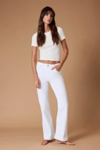 TRENDYOLMİLLA White High Waist comfort/Flexible flared leg Flare jeans - Image 2