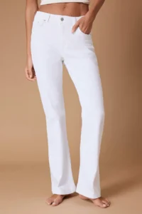 TRENDYOLMİLLA White High Waist comfort/Flexible flared leg Flare jeans - Image 3