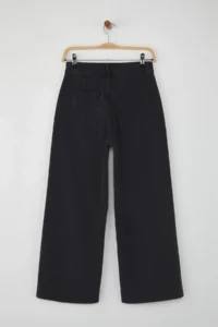 TRENDYOLMİLLA Black High Waist Cut-out comfort culotte jeans - Image 6