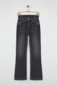 TRENDYOLMİLLA Anthracite High Waist Middle Flexible flared leg Flare jeans - Image 5