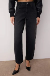 TRENDYOLMİLLA Black Regular Waist Loose Baggy Smoke jeans - Image 3