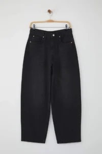 TRENDYOLMİLLA Black Regular Waist Loose Baggy Smoke jeans - Image 5