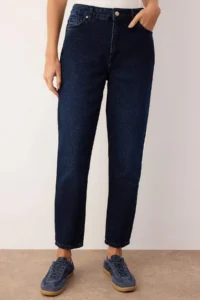 TRENDYOLMİLLA Midnight Blue High Waist NEW Mom 100% Cotton Non-Stretch jeans - Image 3