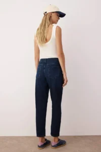 TRENDYOLMİLLA Midnight Blue High Waist NEW Mom 100% Cotton Non-Stretch jeans - Image 4
