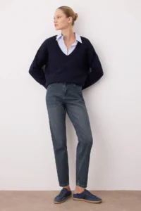TRENDYOLMİLLA Mavi High Waist NEW Mom 100% Cotton Non-Stretch jeans