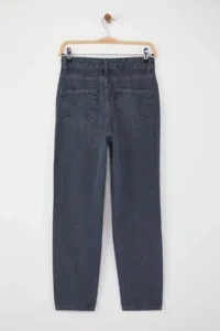 TRENDYOLMİLLA Mavi High Waist NEW Mom 100% Cotton Non-Stretch jeans - Image 6