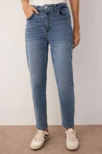 TRENDYOLMİLLA More Sustainable Blue High Waist comfort Mom jeans