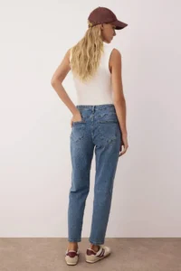 TRENDYOLMİLLA More Sustainable Blue High Waist comfort Mom jeans - Image 4