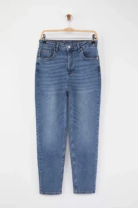 TRENDYOLMİLLA More Sustainable Blue High Waist comfort Mom jeans - Image 5