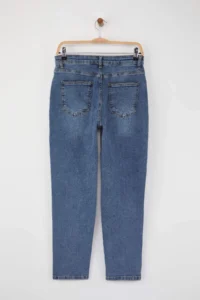 TRENDYOLMİLLA More Sustainable Blue High Waist comfort Mom jeans - Image 8