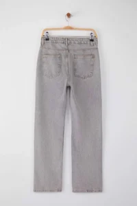 TRENDYOLMİLLA Gray High Waist Pipe Both Yeni Straight jeans - Image 6