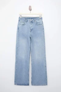TRENDYOLMİLLA Mavi High Waist Wide Leg Wide Leg Palazzo Pants jeans - Image 5