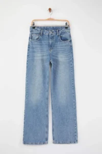 TRENDYOLMİLLA More Sustainable Light Blue High Waist Wide Leg jeans - Image 5