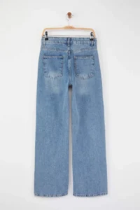 TRENDYOLMİLLA More Sustainable Light Blue High Waist Wide Leg jeans - Image 6