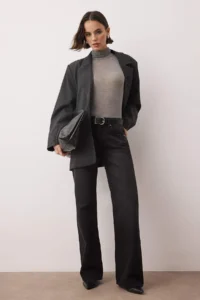 TRENDYOLMİLLA Black Low Waist Wide Leg Wide Leg jeans