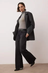 TRENDYOLMİLLA Black Low Waist Wide Leg Wide Leg jeans - Image 2