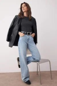TRENDYOLMİLLA Mavi High Waist Wide Leg Wide Leg jeans - Image 2