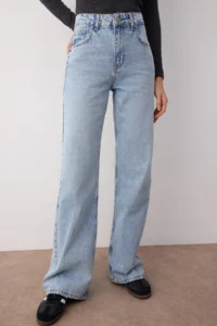 TRENDYOLMİLLA Mavi High Waist Wide Leg Wide Leg jeans - Image 3