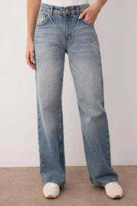 TRENDYOLMİLLA Mavi Regular Waist Wide Leg Wide Leg jeans - Image 3