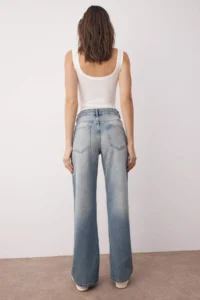 TRENDYOLMİLLA Mavi Regular Waist Wide Leg Wide Leg jeans - Image 4