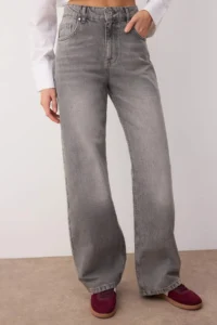 TRENDYOLMİLLA Gray More Sustainable High Waist Wide Leg Wide Leg jeans - Image 3