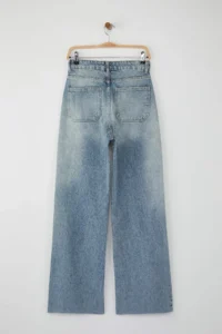TRENDYOLMİLLA Mavi Hem Kesikli Ekstra High Waist Wide Leg Wide Leg Wide Leg jeans - Image 6