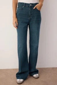 TRENDYOLMİLLA Dark Blue Hem Kesikli Ekstra High Waist Wide Leg Wide Leg jeans - Image 3