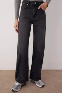 TRENDYOLMİLLA Black High Waist Cutaway Wide Leg/Wide Leg Palazzo Pants comfort/Flexible Smoke jeans - Image 3