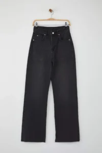 TRENDYOLMİLLA Black High Waist Cutaway Wide Leg/Wide Leg Palazzo Pants comfort/Flexible Smoke jeans - Image 5