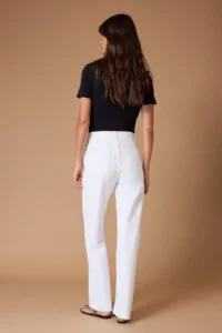 TRENDYOLMİLLA White High Waist comfort Wide Leg Palazzo Pants jeans - Image 4
