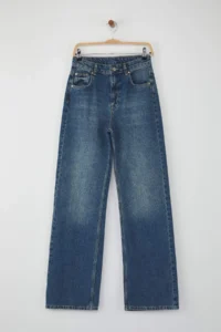 TRENDYOLMİLLA Mavi High Waist Wide Leg Wide Leg jeans - Image 5
