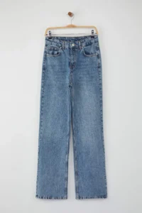 TRENDYOLMİLLA Mavi High Waist Wide Leg Wide Leg jeans - Image 5