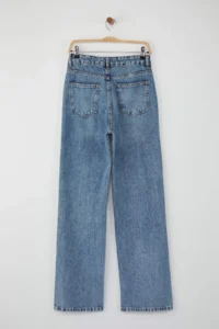 TRENDYOLMİLLA Mavi High Waist Wide Leg Wide Leg jeans - Image 6