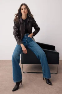 TRENDYOLMİLLA Mavi High Waist Wide Leg Wide Leg jeans - Image 2