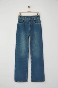 TRENDYOLMİLLA Mavi High Waist Wide Leg Wide Leg jeans - Image 5