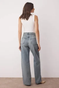 TRENDYOLMİLLA Mavi High Waist Cutaway Wide Leg Wide Leg jeans - Image 4