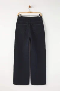 TRENDYOLMİLLA Dark Blue High Waist Cutaway Wide Leg Wide Leg jeans - Image 6