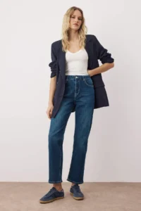 TRENDYOLMİLLA Dark Blue More Sustainable Flexible comfort Straight jeans