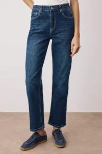 TRENDYOLMİLLA Dark Blue More Sustainable Flexible comfort Straight jeans - Image 3