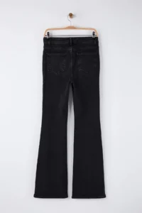 TRENDYOLMİLLA Anthracite High Waist comfort/Flexible flared leg Flare jeans - Image 6