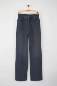 TRENDYOLMİLLA Mavi-Gray High Waist Wide Leg Wide Leg jeans - Image 5