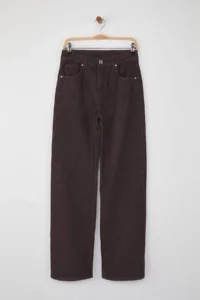 TRENDYOLMİLLA Brown High Waist Wide Leg Wide Leg 100% Cotton Non-Stretch jeans - Image 6