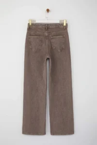 TRENDYOLMİLLA Brown High Waist Vintage Washed Wide Leg Wide Leg 100% Cotton jeans - Image 6