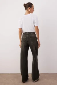 TRENDYOLMİLLA Anthracite High Waist Vintage Washed Wide Leg Wide Leg jeans - Image 4