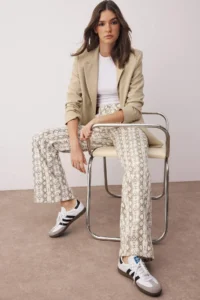 TRENDYOLMİLLA Multicolored animals Snake Patterned High Waist Wide Leg jeans - Image 2