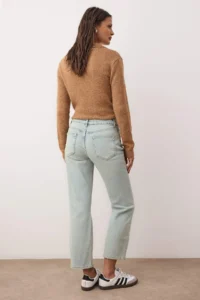 TRENDYOLMİLLA Light Blue Regular Waist comfort Bootcut Straight jeans - Image 4